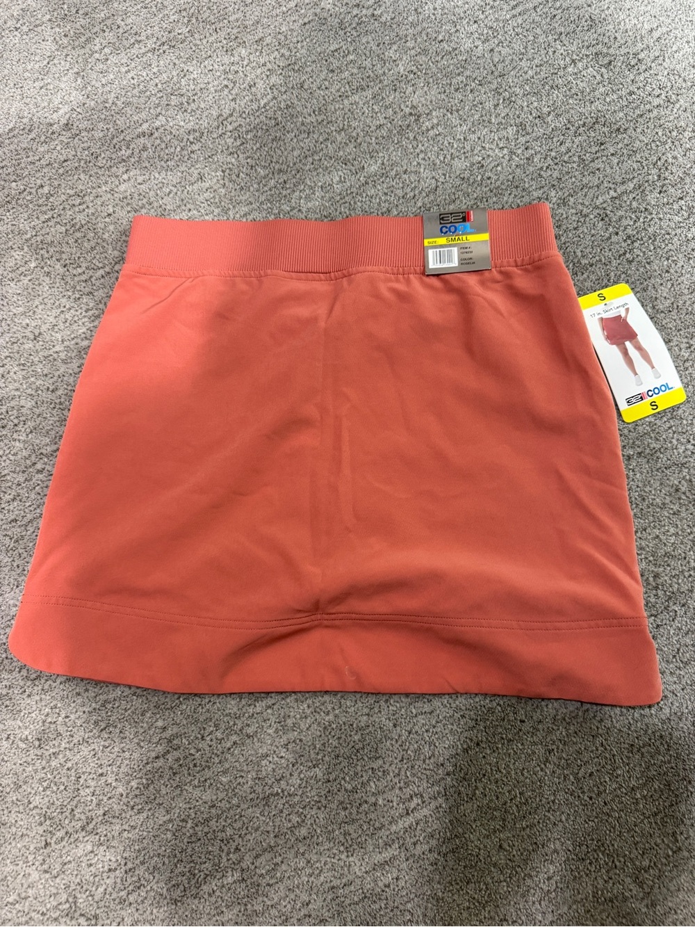 32 Degrees Coral Mini Skirt with Elastic Waistband